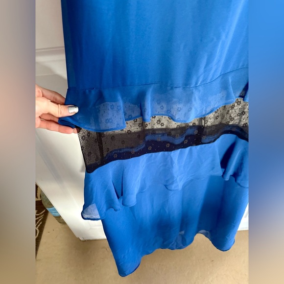 NWT BCBGeneration Lace-Inset Tiered Ruffled Maxi Dress - Size 2 - Picture 10 of 15